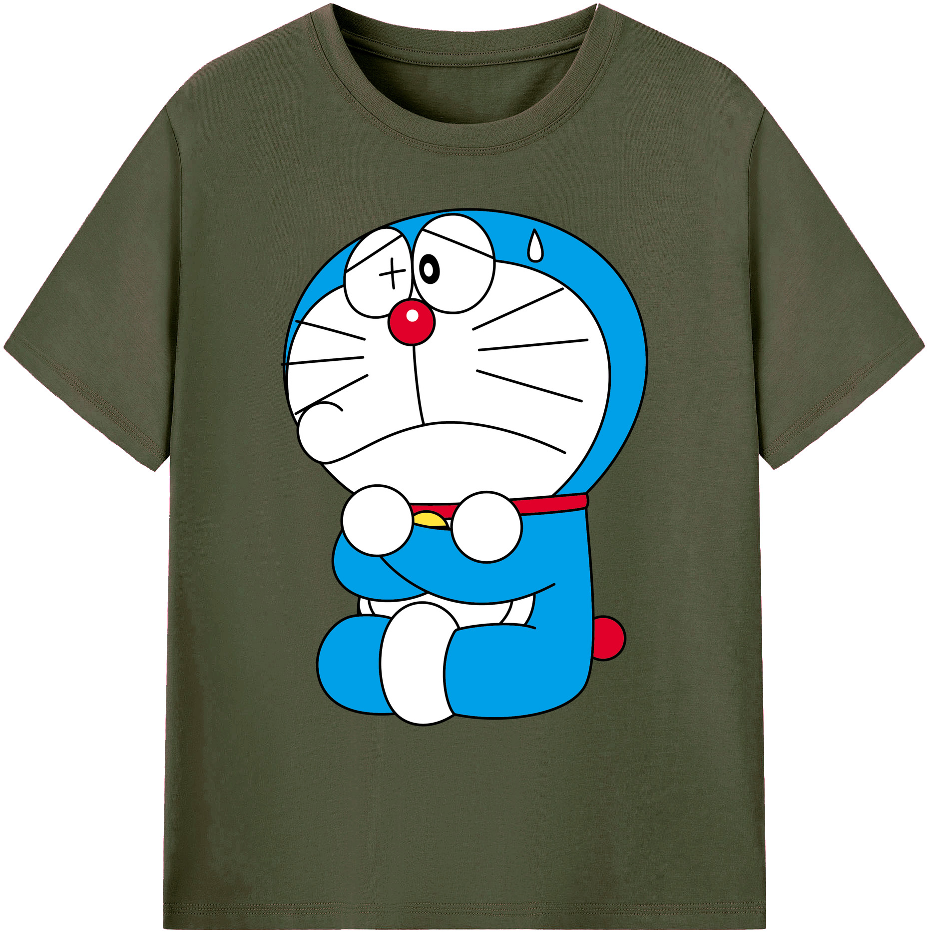 （画像用） ドラえもん Doraemon 綿100％ メンズ半袖Tシャツ｜肌触りやわらか＆通気性